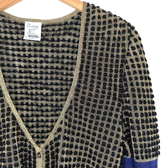 Moschino Cheap and Chic Mohair Wool Knit Cardigan Sweater Size 8 - Picture 2 of 13